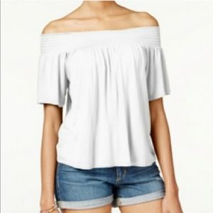 White Off the Shoulder Top